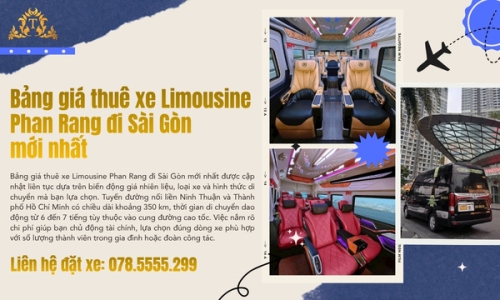 Bảng giá thuê xe Limousine Phan Rang đi Sài Gòn mới nhất