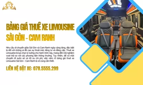 Bảng giá thuê xe Limousine Sài Gòn - Cam Ranh