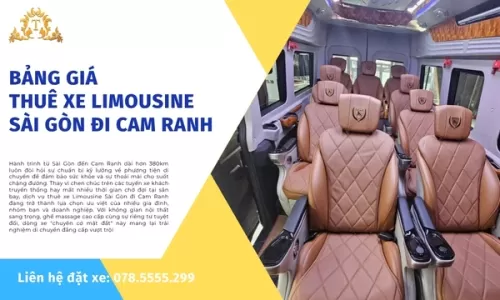 Bảng giá thuê xe Limousine Sài Gòn đi Cam Ranh