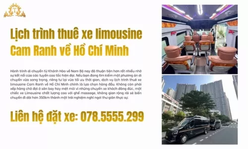 Lịch trình thuê xe limousine Cam Ranh về Hồ Chí Minh