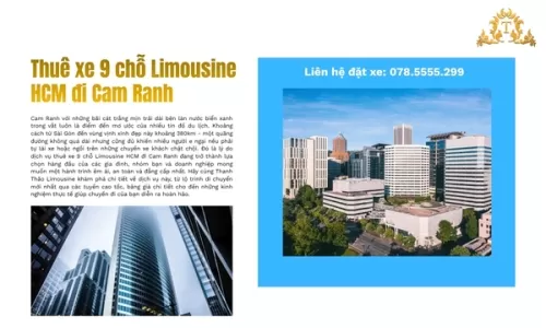 Thuê xe 9 chỗ Limousine HCM đi Cam Ranh