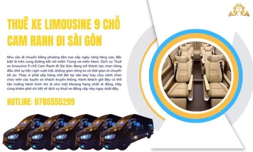 Thuê xe limousine 9 chỗ Cam Ranh đi Sài Gòn