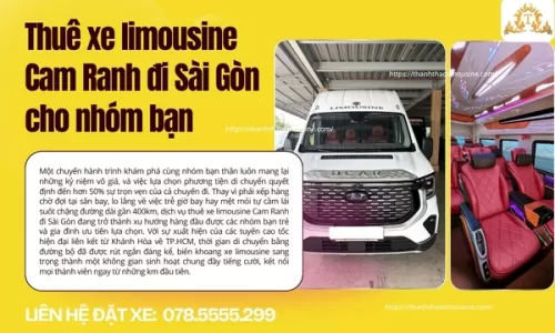 Thuê xe limousine Cam Ranh đi Sài Gòn cho nhóm bạn