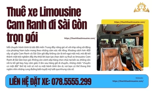 Thuê xe limousine Cam Ranh đi Sài Gòn trọn gói