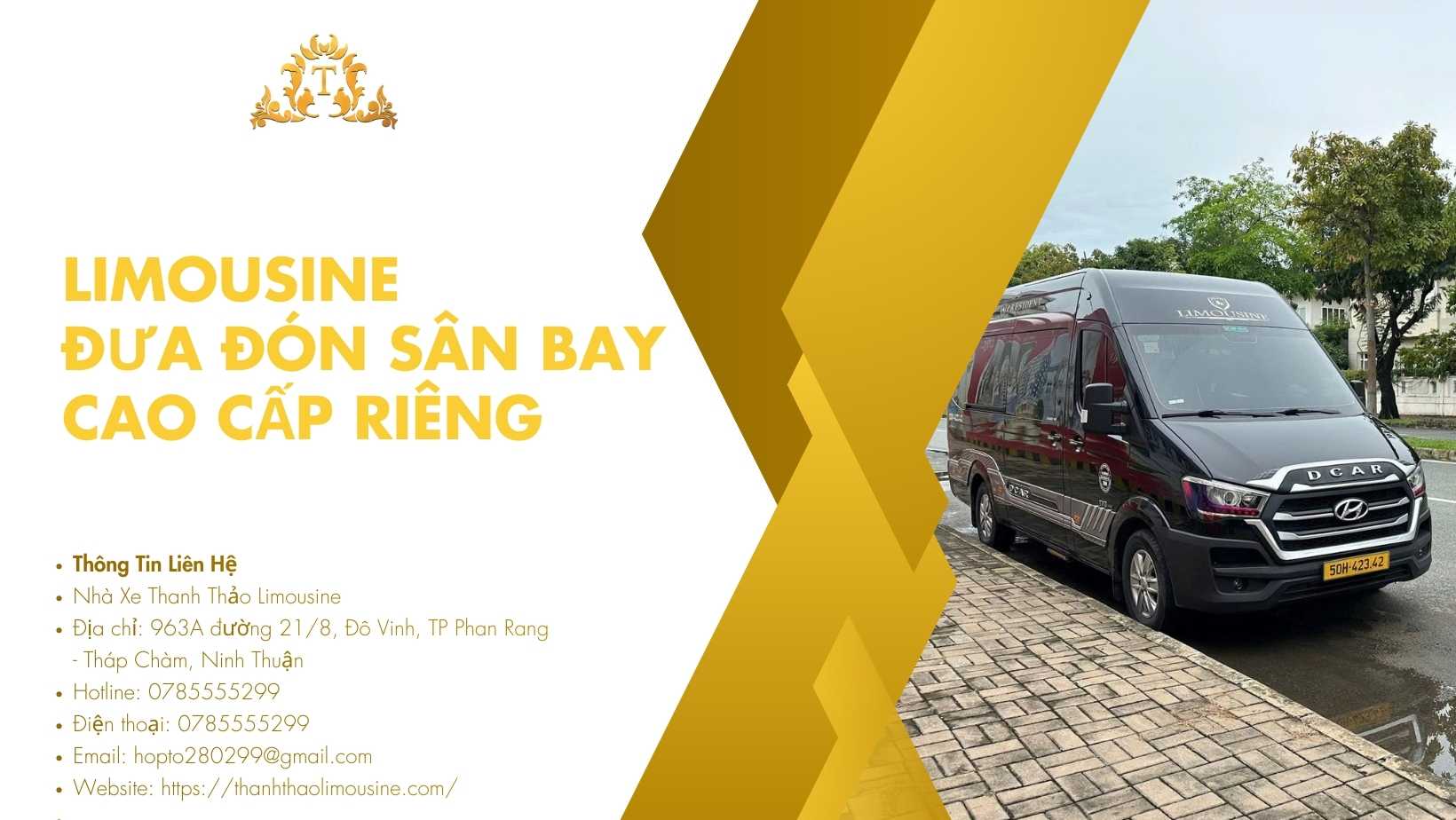 Limousine đưa đón sân bay cao cấp riêng