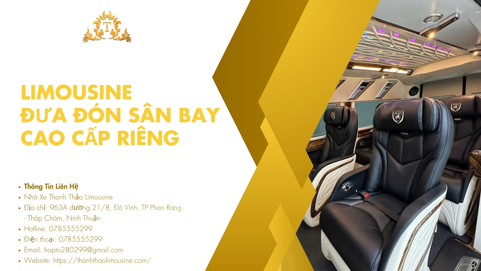 Limousine đưa đón sân bay cao cấp riêng