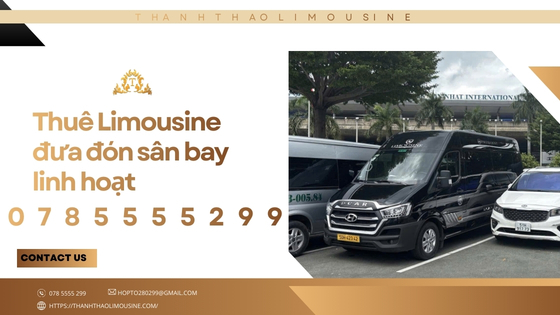 Thuê Limousine đưa đón sân bay linh hoạt