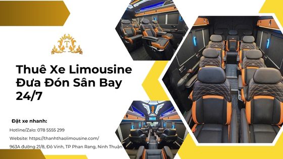 Thuê xe Limousine đưa đón sân bay 24/7