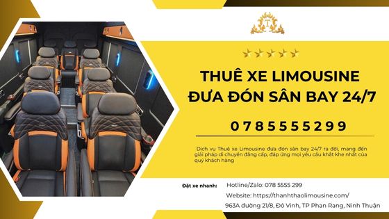 Thuê xe Limousine đưa đón sân bay 24/7