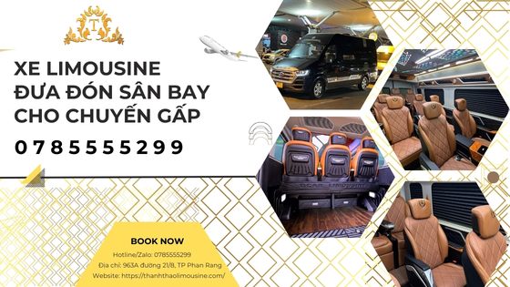 Xe limousine đưa đón sân bay cho chuyến gấp