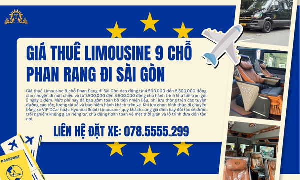 Giá thuê Limousine 9 chỗ Phan Rang đi Sài Gòn