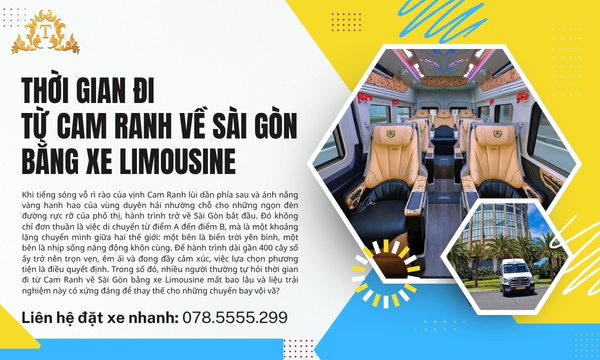 Thời gian đi từ Cam Ranh về Sài Gòn bằng xe Limousine