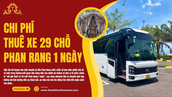 Chi phí thuê xe 29 chỗ Phan Rang 1 ngày