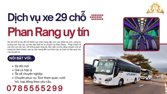 Dịch vụ xe 29 chỗ Phan Rang uy tín