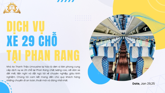 Dịch vụ xe 29 chỗ tại Phan Rang