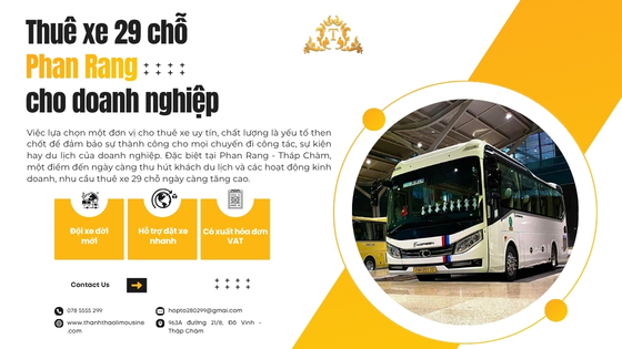 Thuê xe 29 chỗ Phan Rang cho doanh nghiệp
