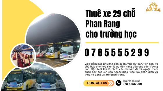 Thuê xe 29 chỗ Phan Rang cho trường học