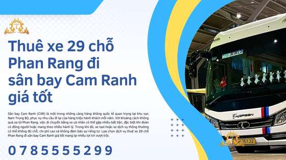 Thuê xe 29 chỗ Phan Rang đi sân bay Cam Ranh giá tốt
