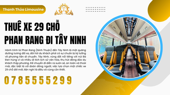 Thuê xe 29 chỗ Phan Rang đi Tây Ninh