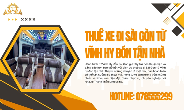 Thuê xe đi Sài Gòn từ Vĩnh hy đón tận nhà