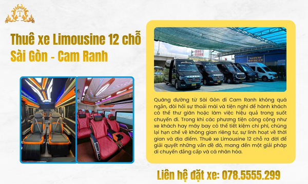 Thuê xe Limousine 12 chỗ Sài Gòn - Cam Ranh