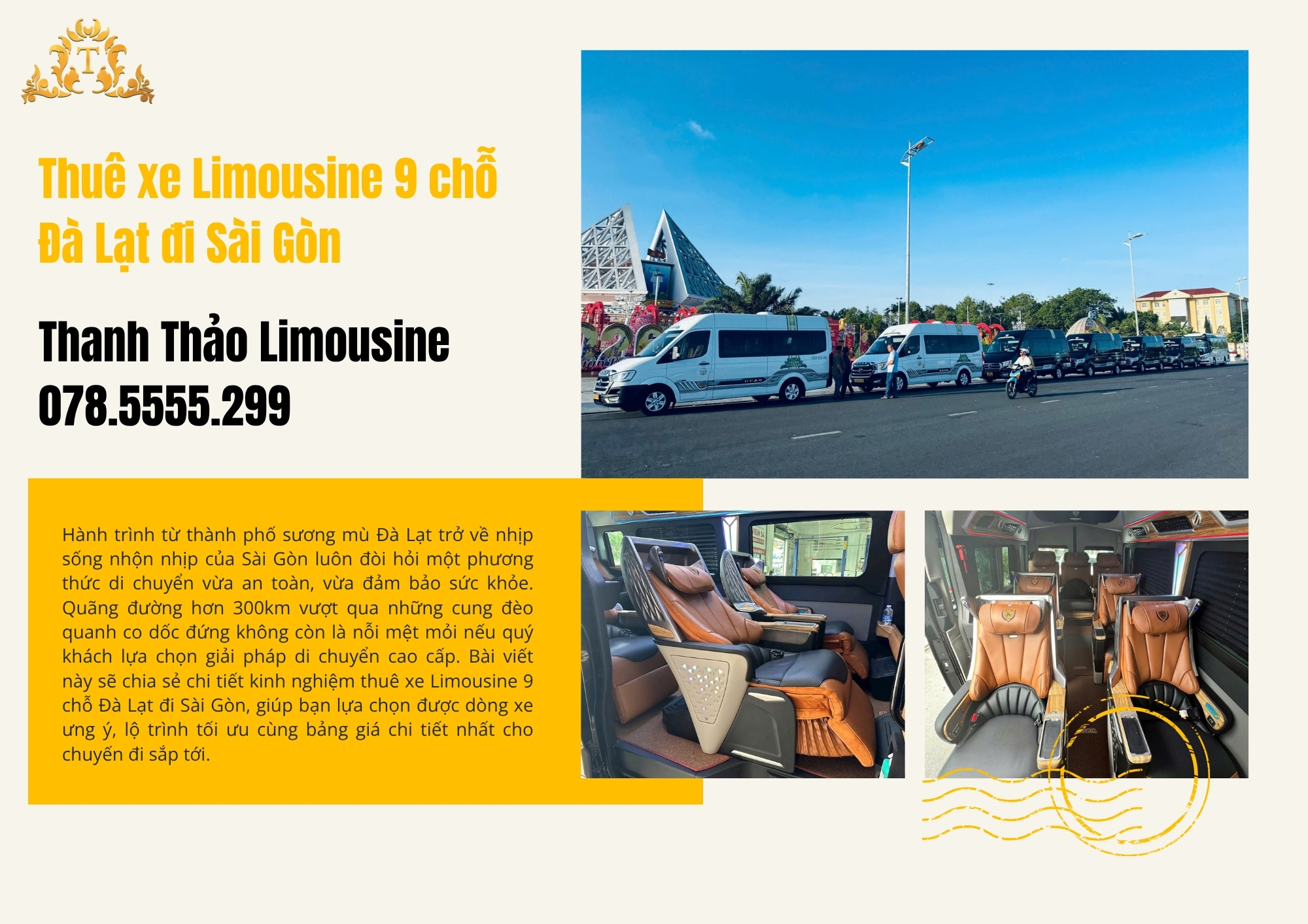 Thuê xe Limousine 9 chỗ Đà Lạt đi Sài Gòn