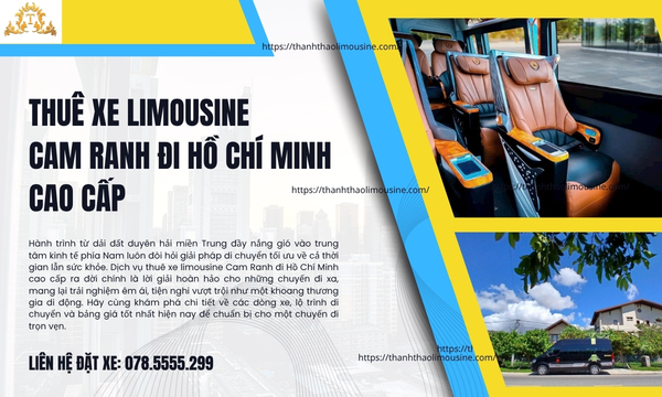 Thuê xe limousine Cam Ranh đi Hồ Chí Minh cao cấp