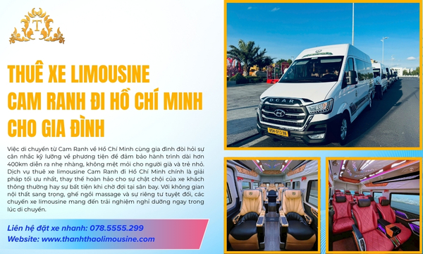 Thuê xe limousine Cam Ranh đi Hồ Chí Minh cho gia đình
