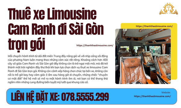 Thuê xe limousine Cam Ranh đi Sài Gòn trọn gói