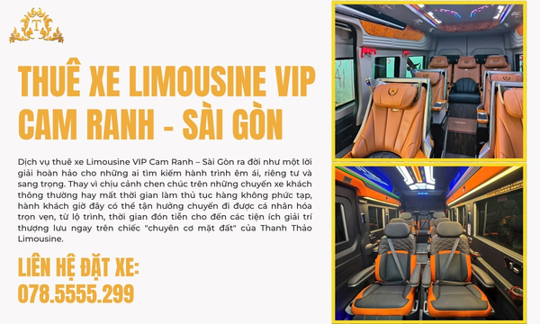 Thuê xe Limousine VIP Cam Ranh – Sài Gòn